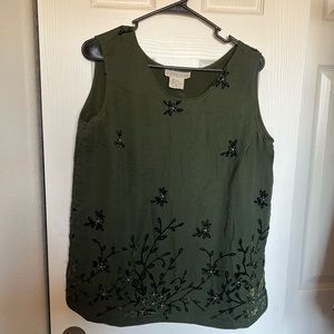 Saks fifth Ave green tank top